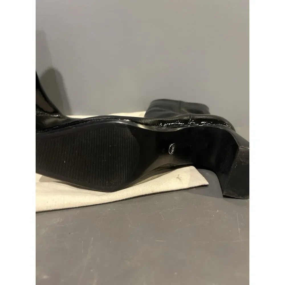 Zara Black Genuine Leather Pointed Toe Ankle Boots‎ Women Size US 8 EUR 36 Bag